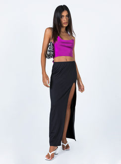 front view of model wearing Princess Polly Leone Top Purple 