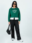 Yosemite Oversized Crewneck Sweatshirt Green Princess Polly  regular 