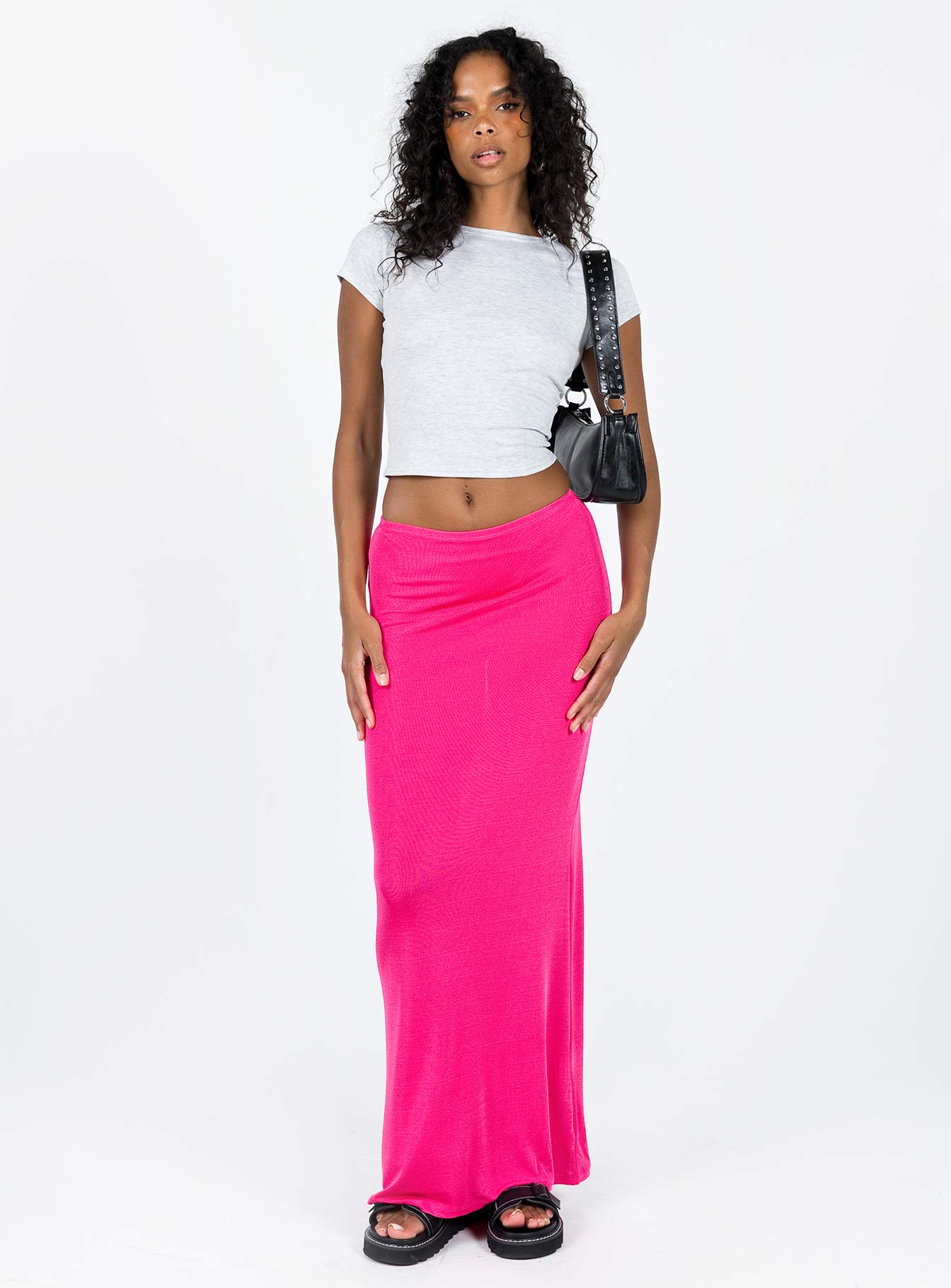 Long skirt clearance pink