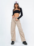 Princess Polly High Rise  Miami Vice Pants Beige