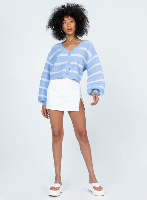 Alvaro Cardigan Blue Princess Polly  Cropped 