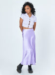 front view of model wearing Princess Polly Rosita Top Lilac 