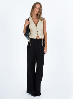 product Princess Polly Sleeveless V-Neck  Stavia Vest Top Cream