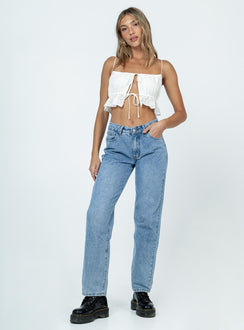 product Princess Polly Sleeveless Square Neck  Dominic Top White