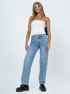 product Princess Polly Sleeveless High Neck  Cressida Strapless Top White