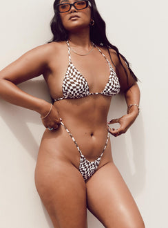 Cali Bikini Bottoms Brown / White