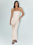 product Princess Polly Sweetheart Neckline  Salvin Strapless Maxi Dress Champagne