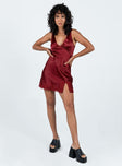 product Princess Polly Scoop Neck  Athenia Mini Dress Burgundy