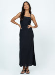 product Princess Polly Crew Neck  Angela Tie Maxi Dress Black