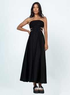 product Princess Polly Asymmetric Neckline  Kat Maxi Dress Black