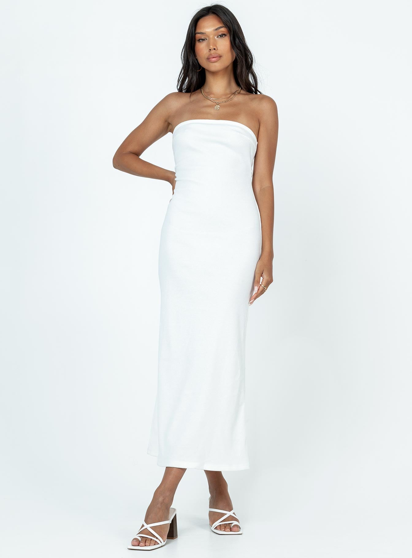product Princess Polly Asymmetric Neckline  Carter Maxi Dress White