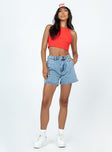 Oxford Tailored Denim Shorts