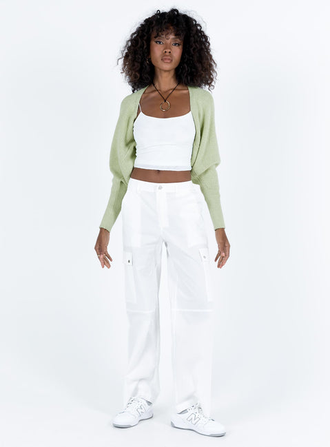 Aviana Cardigan Sage Princess Polly  Cropped 