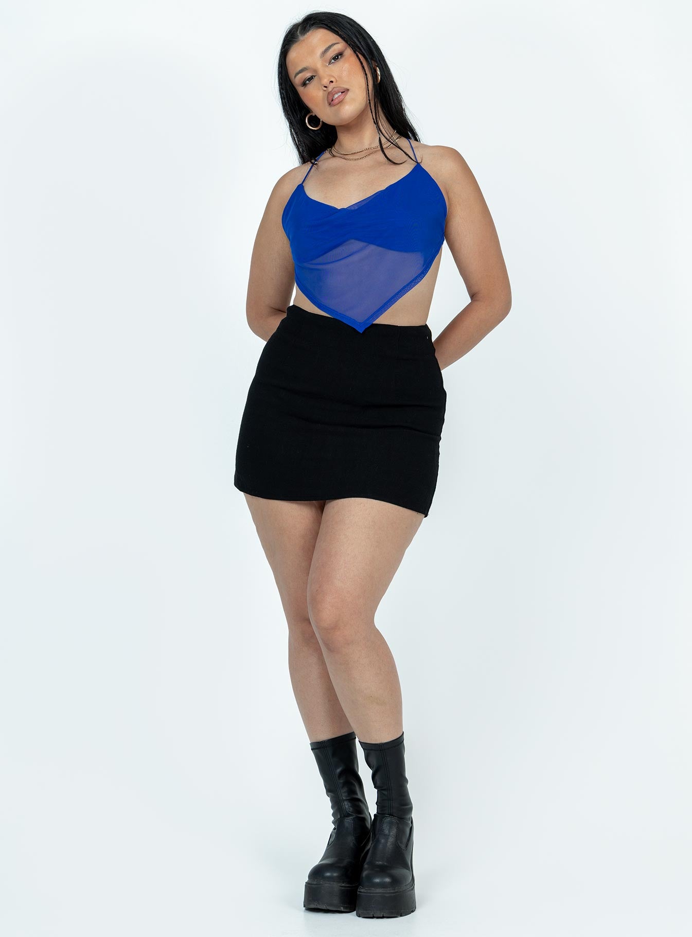 product Princess Polly Sleeveless Cowl  Avalon Top Navy