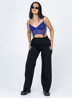 product Princess Polly Sleeveless Asymmetric Neckline  Shayna Corset Blue