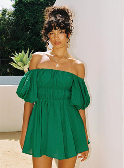 product Princess Polly Asymmetric Neckline  Halton Mini Dress Green