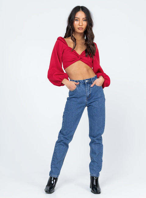 front view of model wearing Princess Polly Montenegro Skinny Denim Jeans High Waisted 