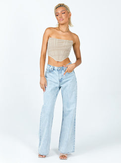 product Princess Polly Sleeveless Square Neck  Avery Bustier Champagne