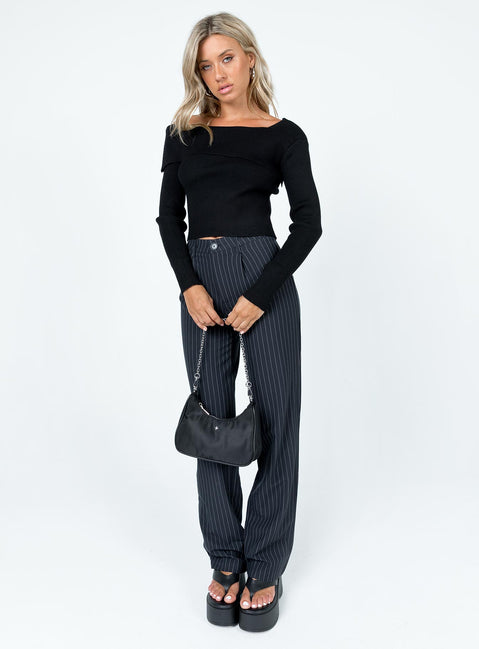 Brookman Sweater Black Princess Polly  Cropped 