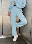 Princess Polly   Arya Straight Leg Track Pants Baby Blue