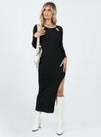 product Princess Polly High Neck  Sidney Long Sleeve Maxi Dress Black