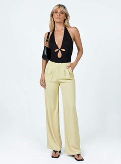 front view of model wearing Princess Polly Vania Pants Green 