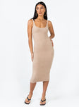 product Princess Polly High Neck  Louis Midi Dress Beige