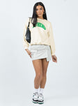 Athens Sweatshirt Cream Princess Polly  regular 