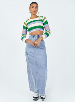 product Princess Polly Three Fourth Sleeves Square Neck  Ragetti Stripe Bolero Multi