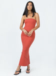 product Princess Polly Asymmetric Neckline  Oscar Midi Dress Rust