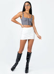 product Karley Low Waist Mini Skirt White Princess Polly  Mini Skirts 