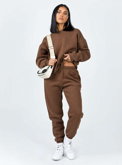 Crewneck  Relaxed fit  Princess Polly Exclusive 55% cotton 45% polyester  Drop shoulder  Good stretch  Soft lining 