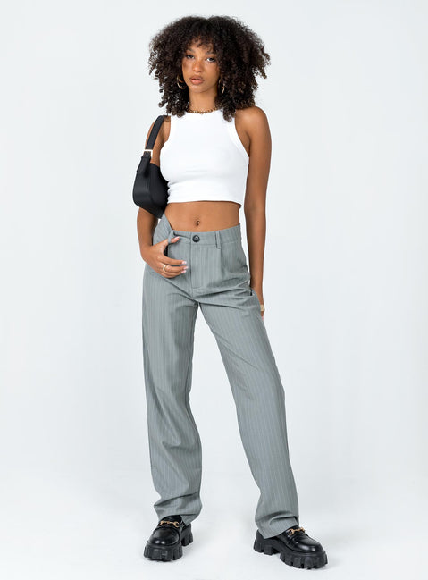 product Princess Polly  Titius Pant Grey Pinstripe