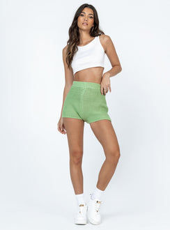 Shorts Knit material  High waisted  Elasticated waistband 
