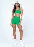 Matching set High waisted shorts Elasticated waistband  Crop top 