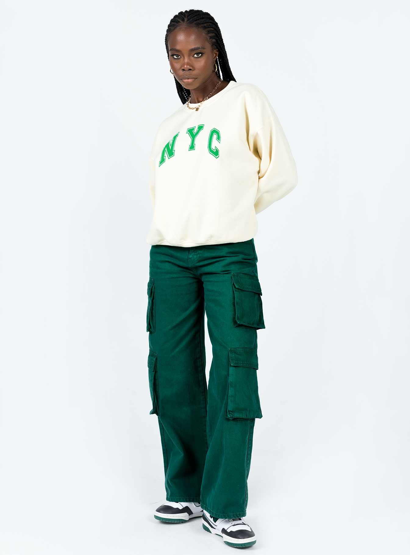 NYC Sweatshirt Beige Princess Polly  regular 