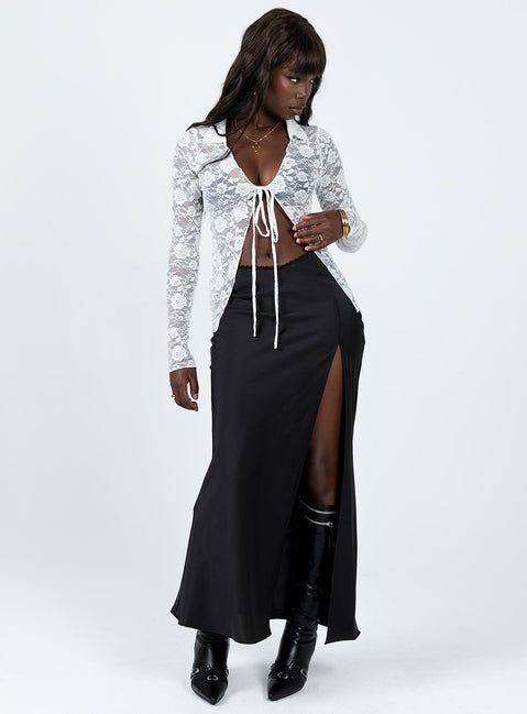 product Princess Polly Full Sleeves High Neck  Shallard Lace Long Sleeve Top White