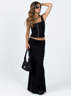 product Princess Polly Sleeveless Square Neck  Lauder Top Black