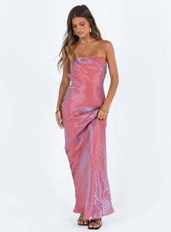 product Princess Polly Plunger Plunger Crew Neck  Aysa Strapless Maxi Dress Pink