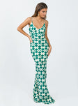 product Princess Polly Crew Neck  Seri Slip Maxi Dress Green Multi