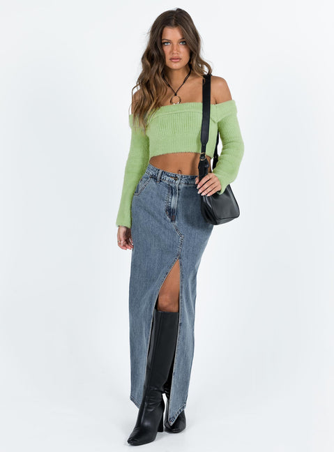 Salas Sweater Green Princess Polly  Cropped 