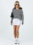 Elowra Sweater Black/White Princess Polly  long 