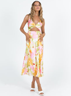 product Princess Polly Asymmetric Neckline  Talbery Midi Dress Multi