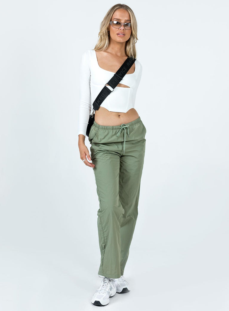 Princess Polly   Darlington Parachute Pants Khaki