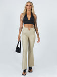 front view of model wearing Princess Polly Lovey Pants Beige 