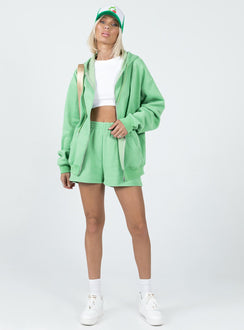 Hoda Zip Up Jacket Green Princess Polly  Cropped 