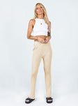 front view of model wearing Princess Polly Olessia Pants Cream 