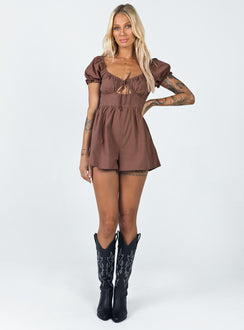 Merideth Romper Brown