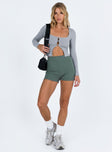 Bailey Bike Shorts Olive Green Princess Polly mid-rise 