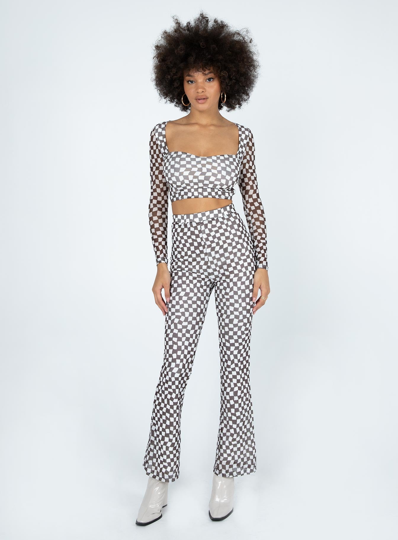 Gia Set Brown / White